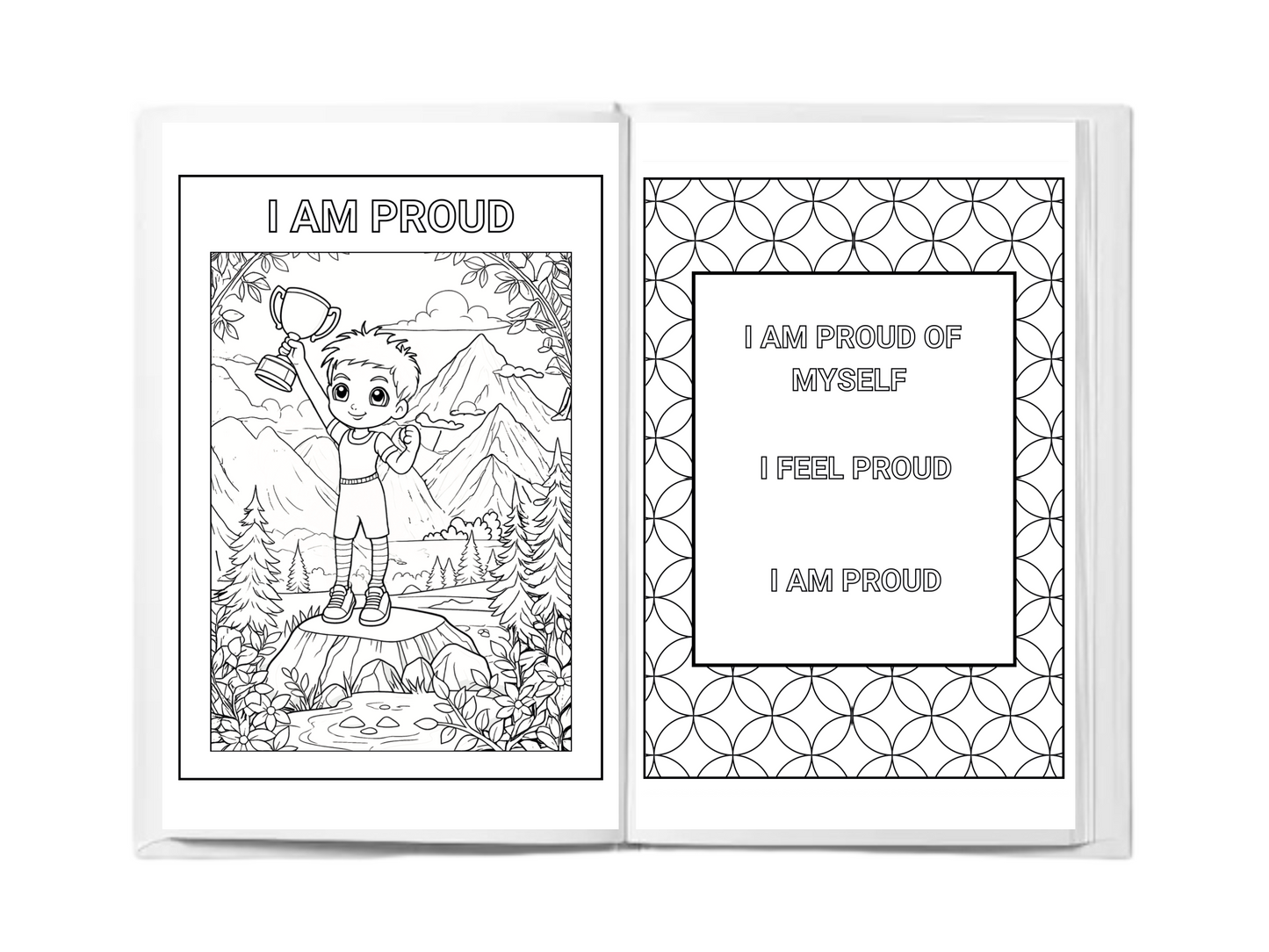 I AM - Coloring book for boys أنا - كتاب تلوين للأولاد ( English & Arabic version نسخ عربية و إنجليزية)