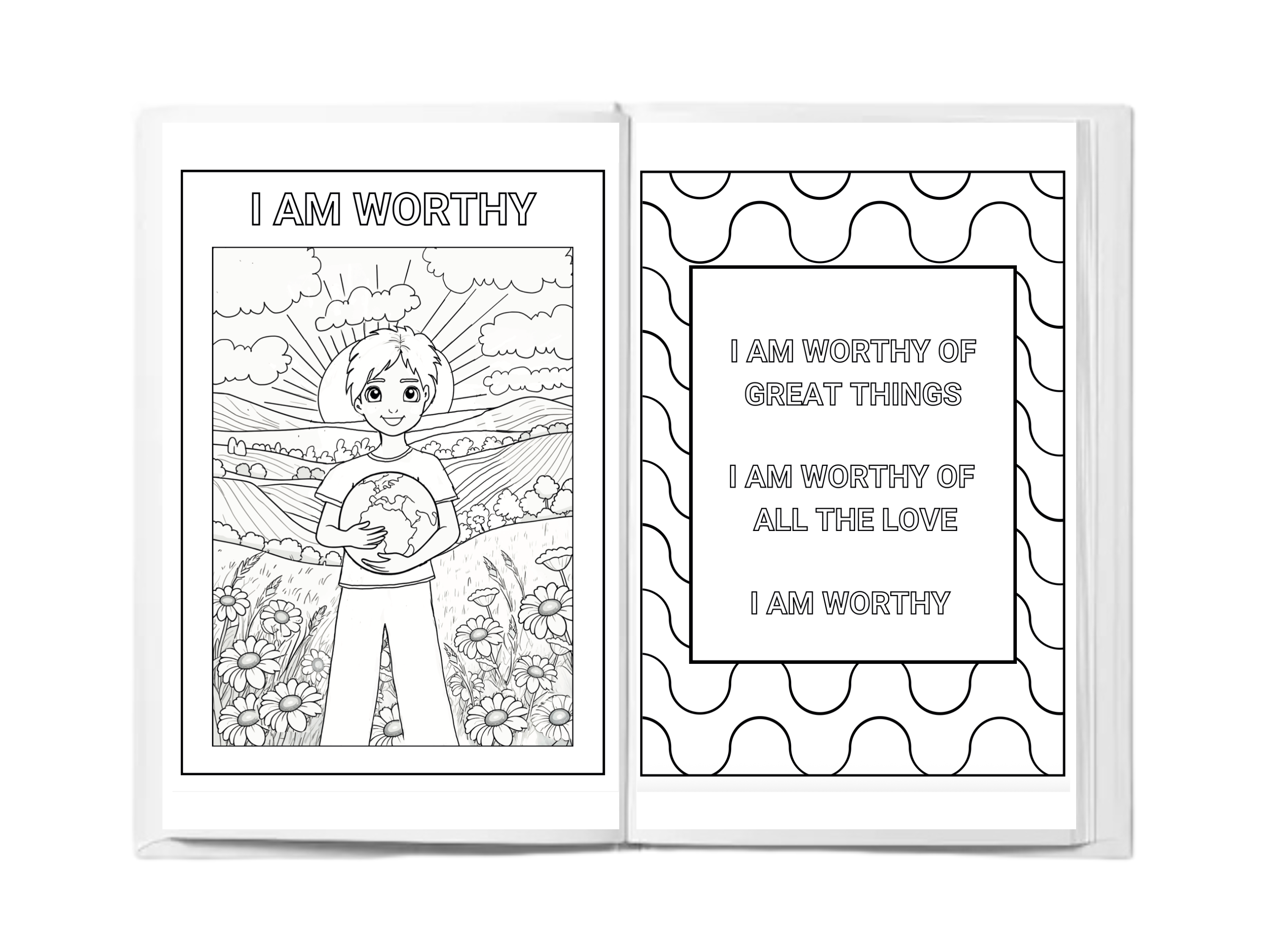 I AM - Coloring book for boys أنا - كتاب تلوين للأولاد ( English & Arabic version نسخ عربية و إنجليزية)