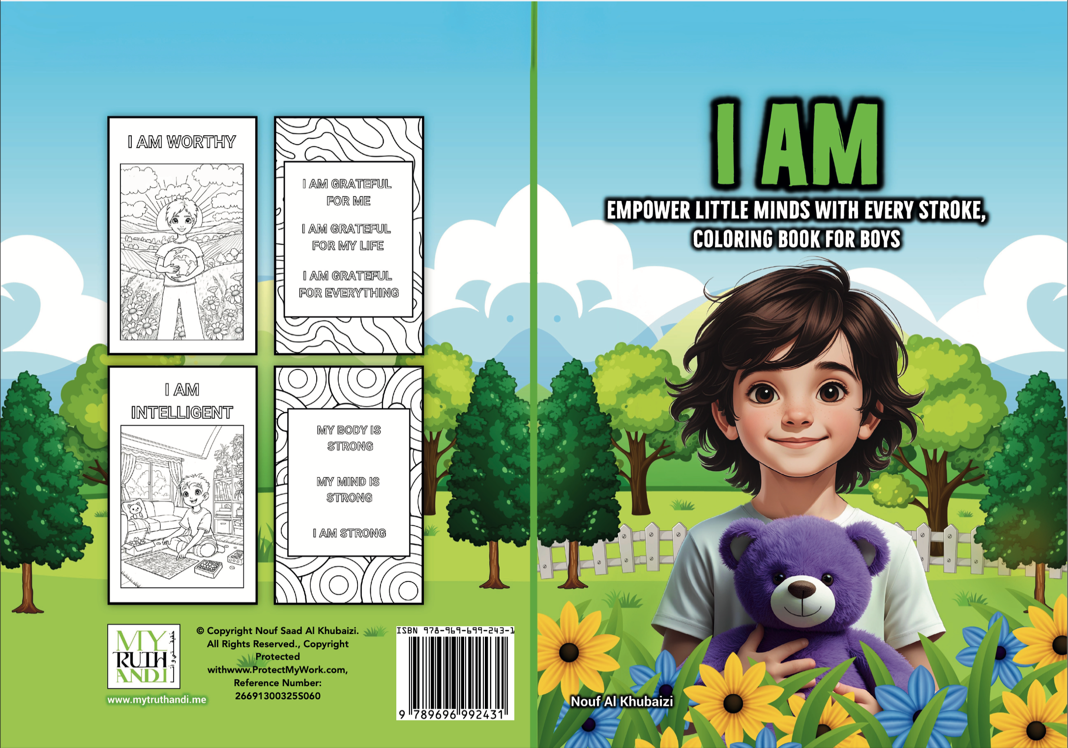 I AM - Coloring book for boys أنا - كتاب تلوين للأولاد ( English & Arabic version نسخ عربية و إنجليزية)